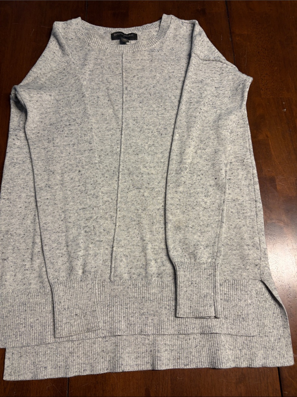 Banana Republic Light Heather Gray Crewneck Sweater